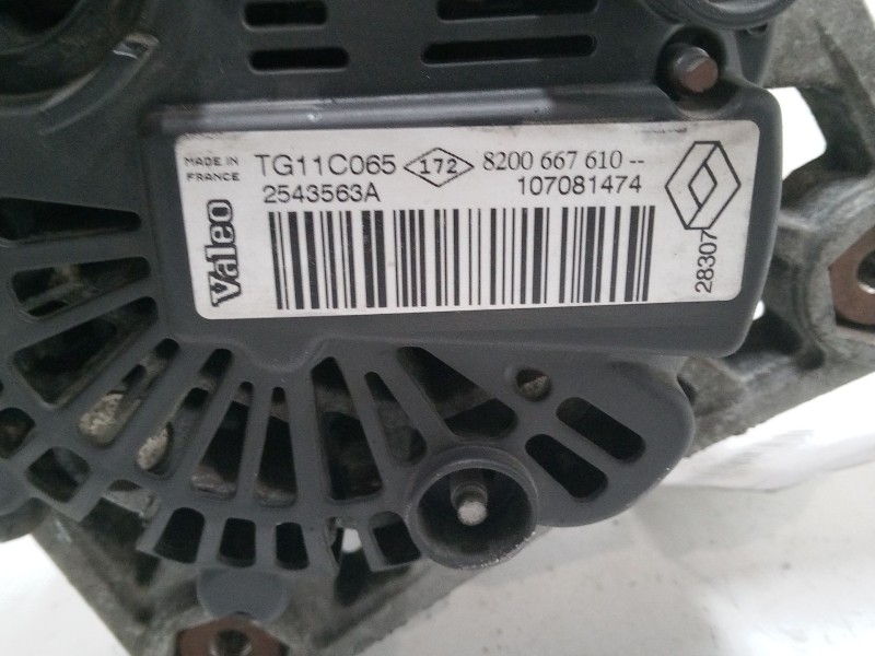 Recambio de alternador para renault grand scénic ii (jm0/1_) 1.9 dci (jm14) referencia OEM IAM 8200667610 TG11C065 