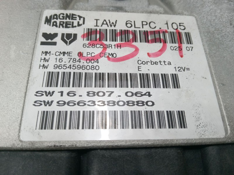 Recambio de centralita motor uce para peugeot 207/207+ (wa_, wc_) 1.4 16v referencia OEM IAM   