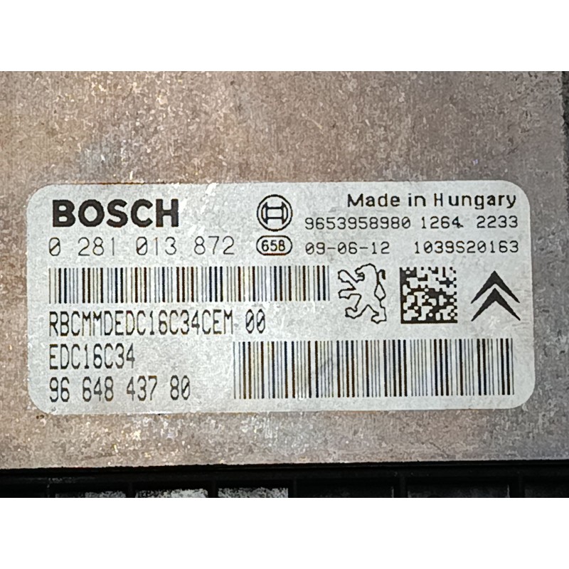 Recambio de centralita motor uce para peugeot 207/207+ (wa_, wc_) 1.6 hdi referencia OEM IAM 9664843780 9664843780 