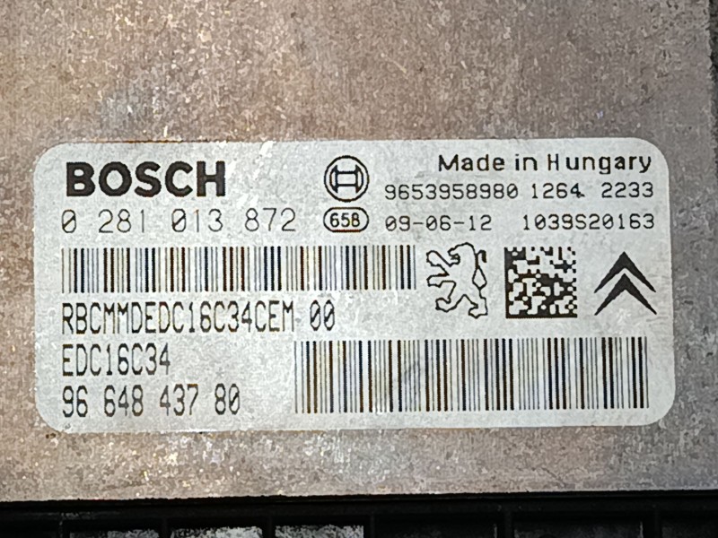 Recambio de centralita motor uce para peugeot 207/207+ (wa_, wc_) 1.6 hdi referencia OEM IAM 9664843780 9664843780 