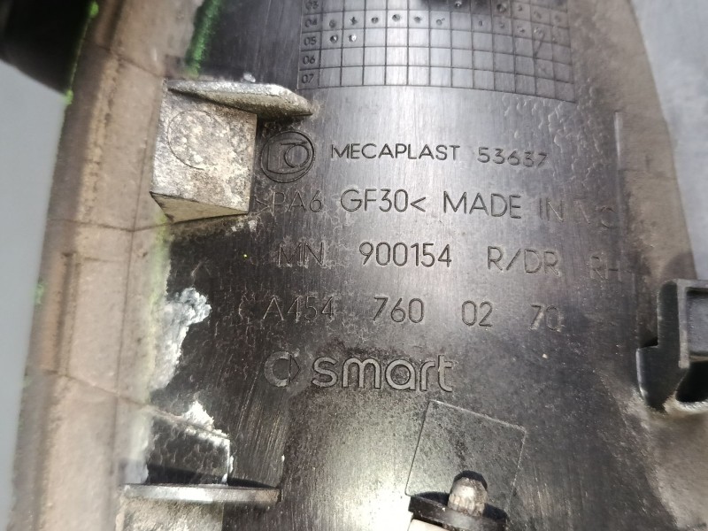 Recambio de maneta exterior puerta trasera derecha para smart forfour referencia OEM IAM A4547600270  