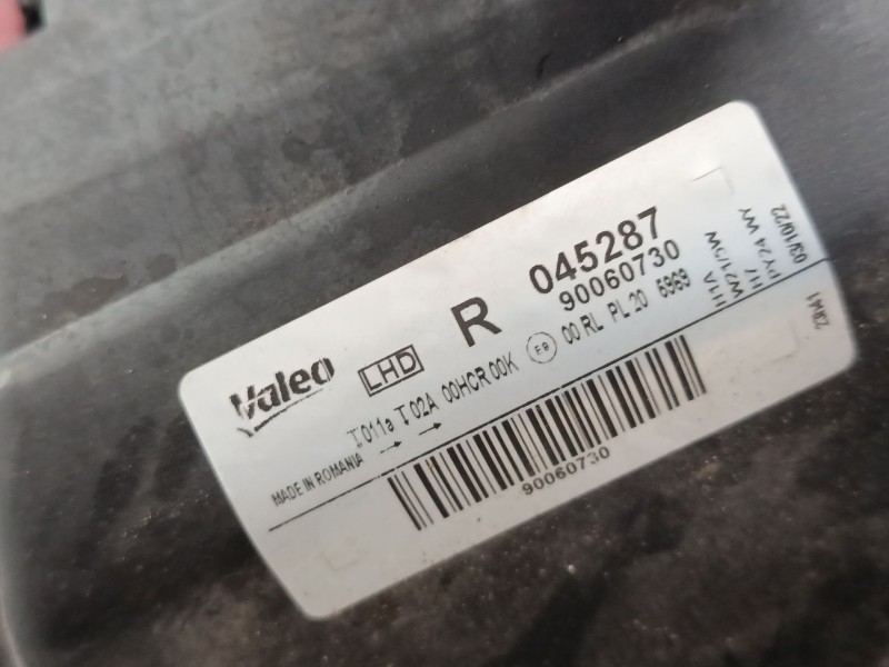 Recambio de faro derecho para opel corsa d (s07) 1.2 (l08, l68) referencia OEM IAM 90060730  