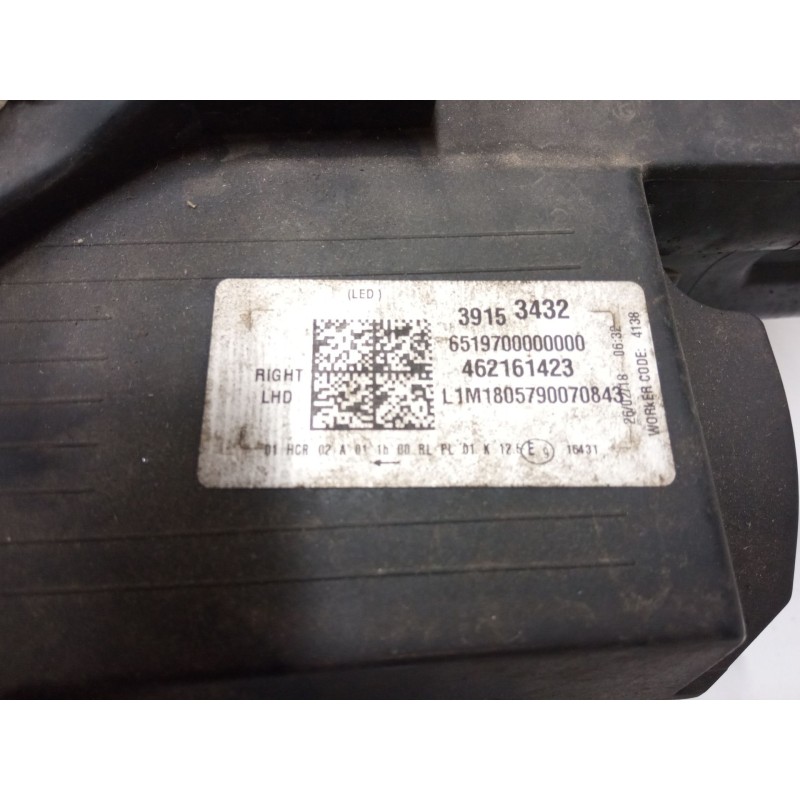 Recambio de faro derecho led para opel crossland x / crossland (p17, p2qo) 1.2 (75) referencia OEM IAM 39153432  