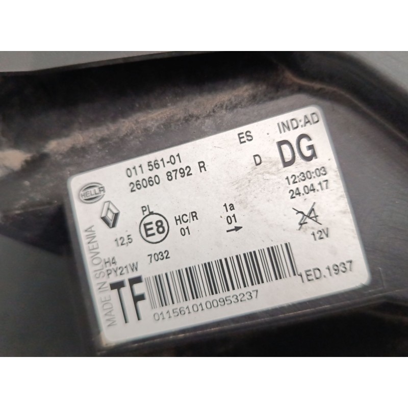 Recambio de faro izquierdo para renault twingo iii (bcm_, bca_) 0.9 tce 90 lpg (bcmd) referencia OEM IAM 260608792R  