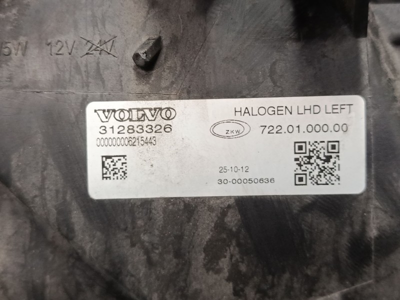 Recambio de faro izquierdo para volvo v40 hatchback (525) d2 referencia OEM IAM 31283326  