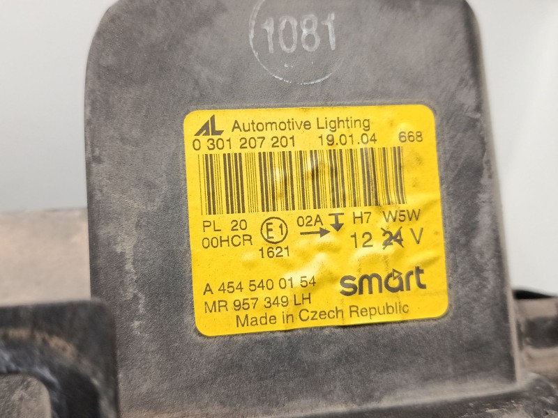 Recambio de faro izquierdo para smart forfour (454) 1.3 (454.031) referencia OEM IAM A4545400154  