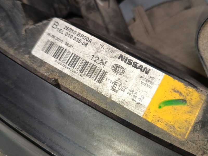 Recambio de faro derecho para nissan qashqai i (j10, nj10) 1.6 referencia OEM IAM 26010BR00A  