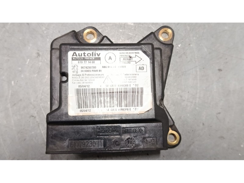 Recambio de centralita airbag para peugeot partner tepee 1.6 hdi 90 referencia OEM IAM 9674290780 619771400 