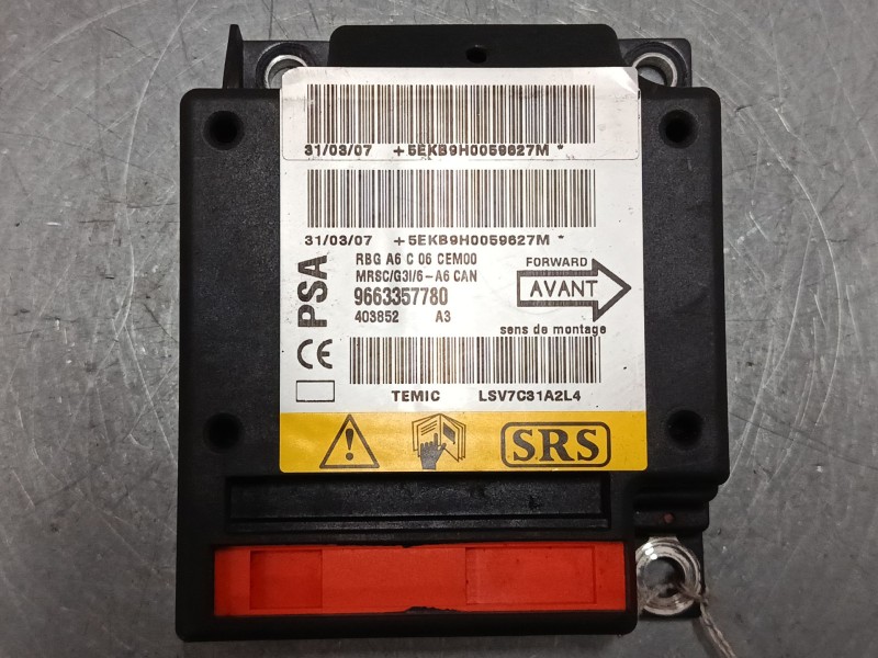 Recambio de centralita airbag para citroën c2 (jm_) 1.4 referencia OEM IAM 9663357780  