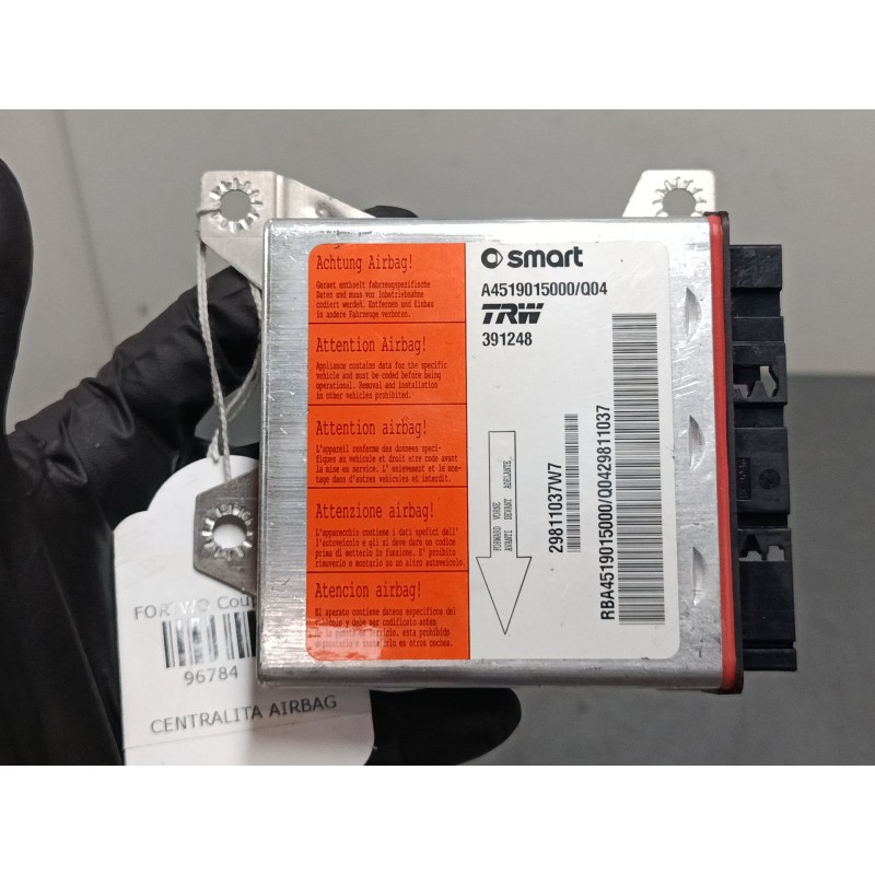 Recambio de centralita airbag para smart fortwo coupé (451) 1.0 (451.330, 451.334) referencia OEM IAM A4519015000  