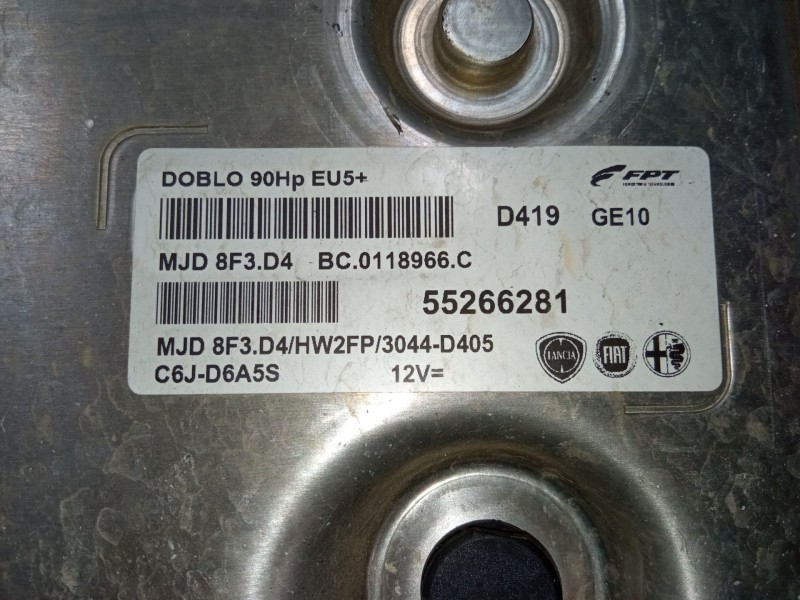 Recambio de centralita motor uce para fiat doblo autobús (263_) 1.3 d multijet (263axc1a) referencia OEM IAM 55266281  