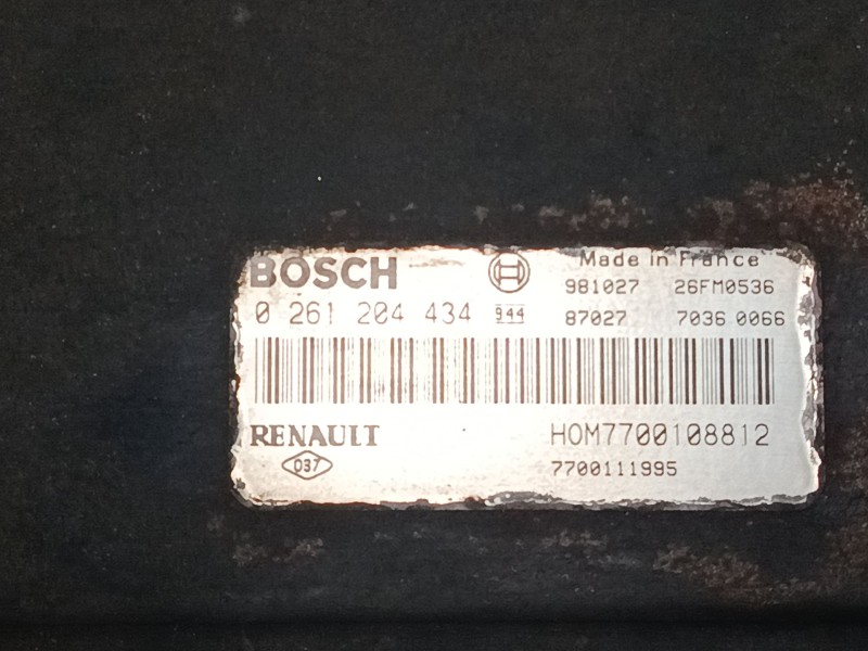 Recambio de centralita motor uce para renault espace iii (je0_) 3.0 v6 24v (je0g, je0r) referencia OEM IAM 7700108812 0261204434