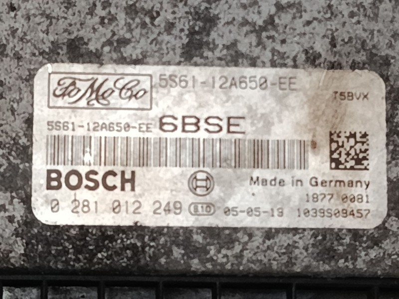 Recambio de centralita motor uce para ford fiesta v (jh_, jd_) 1.6 tdci referencia OEM IAM 0281012249 5S6112A650EE 