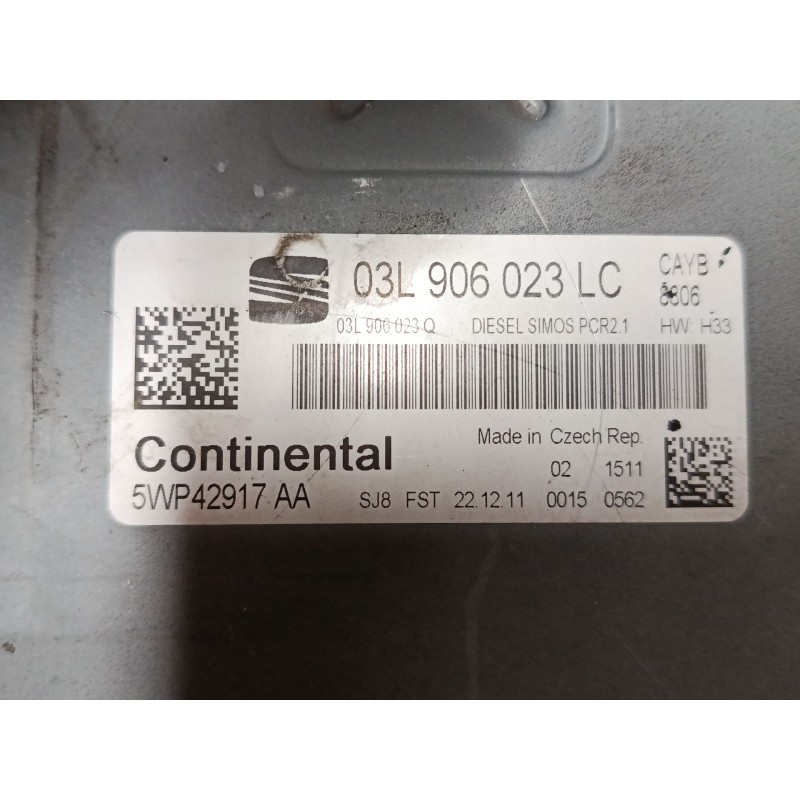 Recambio de centralita motor uce para seat ibiza iv (6j5, 6p1) 1.6 tdi referencia OEM IAM 03L906023LC 5WP42917AA 