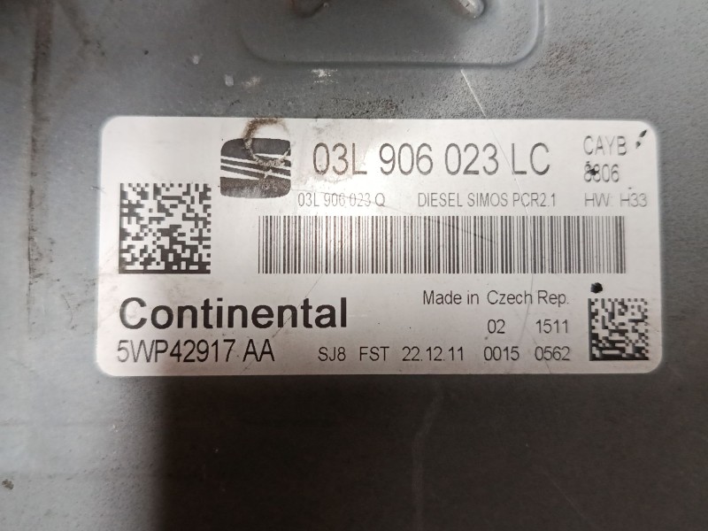 Recambio de centralita motor uce para seat ibiza iv (6j5, 6p1) 1.6 tdi referencia OEM IAM 03L906023LC 5WP42917AA 