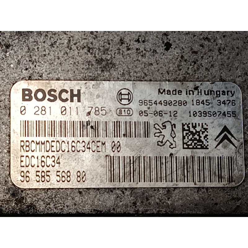 Recambio de centralita motor uce para citroën c2 (jm_) 1.4 hdi referencia OEM IAM 9654490280 0281011785 0281011785