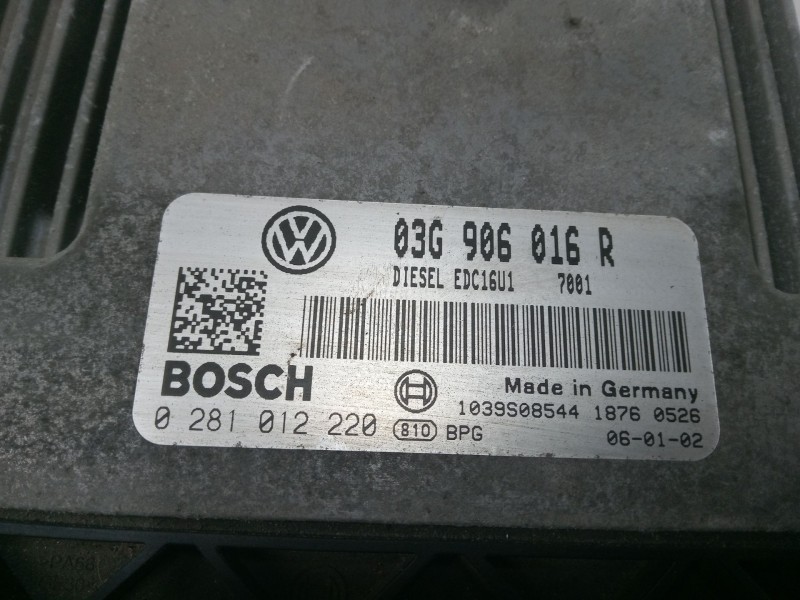 Recambio de centralita motor uce para volkswagen golf plus v (5m1, 521) 1.9 tdi referencia OEM IAM 03G906016R 0281012220 