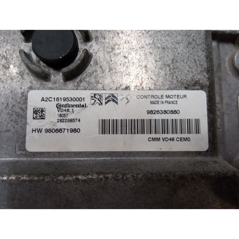 Recambio de centralita motor uce para opel crossland x / crossland (p17, p2qo) 1.2 (75) referencia OEM IAM HW 9806671980 9826380