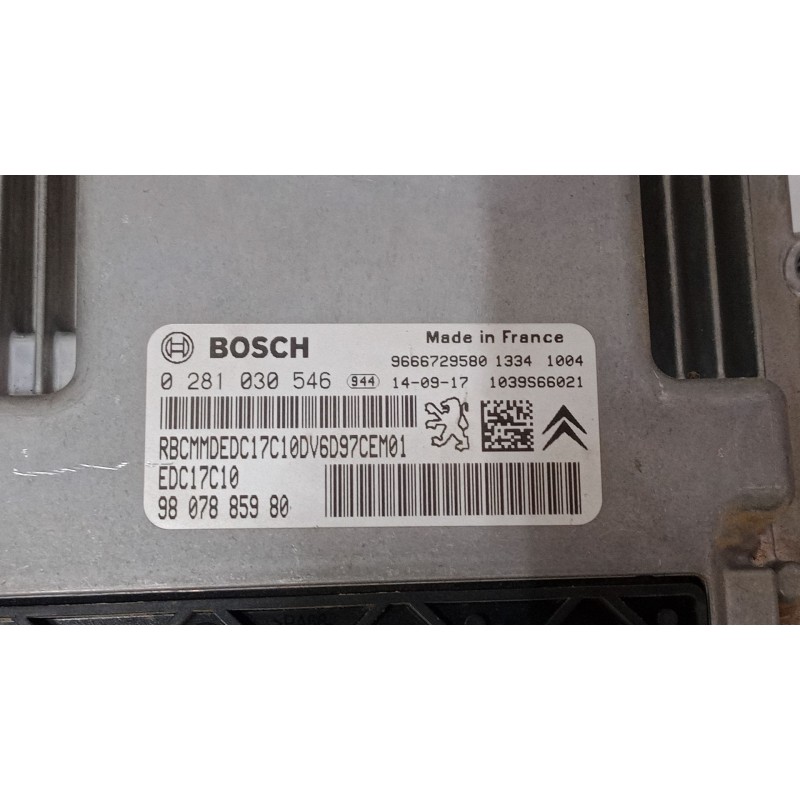 Recambio de centralita motor uce para peugeot partner tepee 1.6 hdi / bluehdi 75 referencia OEM IAM 9607885980 0281030546 