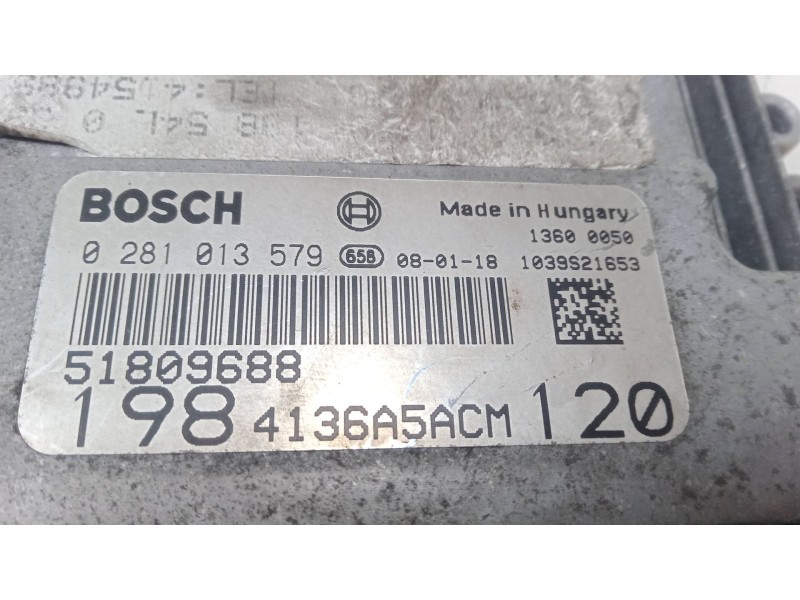 Recambio de centralita motor uce para fiat bravo ii (198_) 1.9 d multijet (198axb1a) referencia OEM IAM 0281013579 51809688 1984