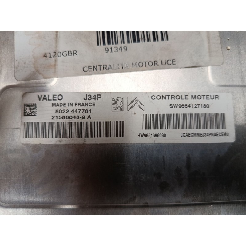 Recambio de centralita motor uce para citroën c3 i (fc_, fn_) 1.1 i referencia OEM IAM 9664127180  