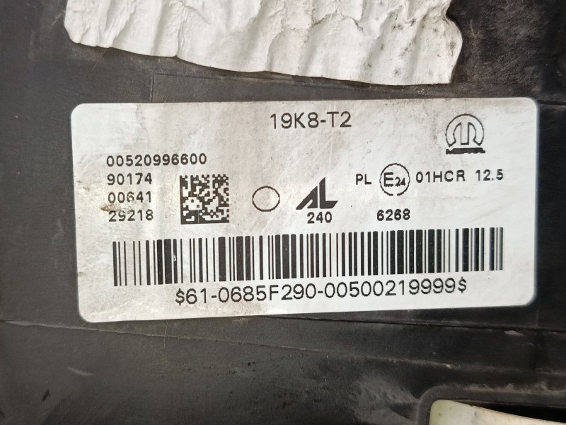 Recambio de faro derecho para jeep renegade suv (bu, b1, bv) 1.0 t-gdi referencia OEM IAM 520996600  