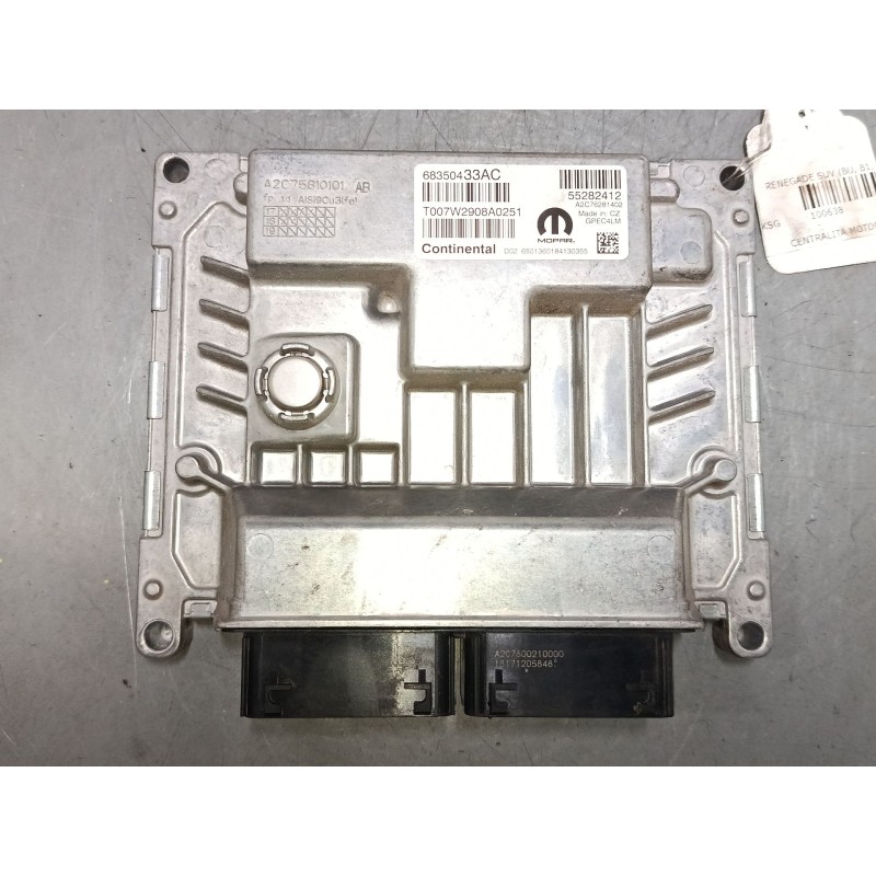 Recambio de centralita motor uce para jeep renegade suv (bu, b1, bv) 1.0 t-gdi referencia OEM IAM 55282412 68350433AC A2C7628140