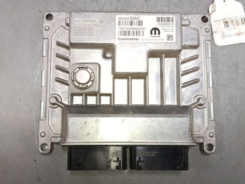 Recambio de centralita motor uce para jeep renegade suv (bu, b1, bv) 1.0 t-gdi referencia OEM IAM 55282412 68350433AC A2C7628140