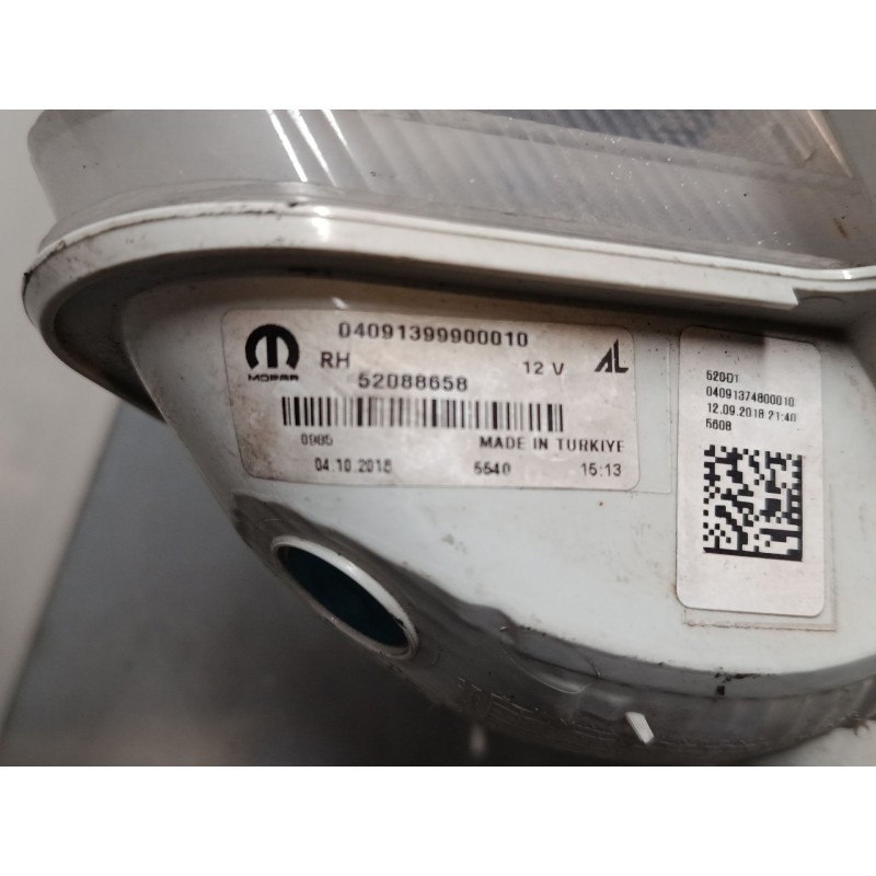 Recambio de faro antiniebla derecho para jeep renegade suv (bu, b1, bv) 1.0 t-gdi referencia OEM IAM 52088658  