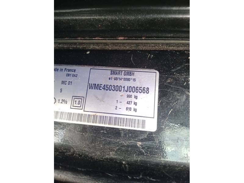 smart fortwo coupé (450) del año 2003