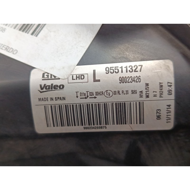 Recambio de faro izquierdo para opel corsa d (s07) 1.3 cdti (l08, l68) referencia OEM IAM 95511327 90023426 