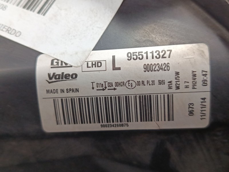 Recambio de faro izquierdo para opel corsa d (s07) 1.3 cdti (l08, l68) referencia OEM IAM 95511327 90023426 