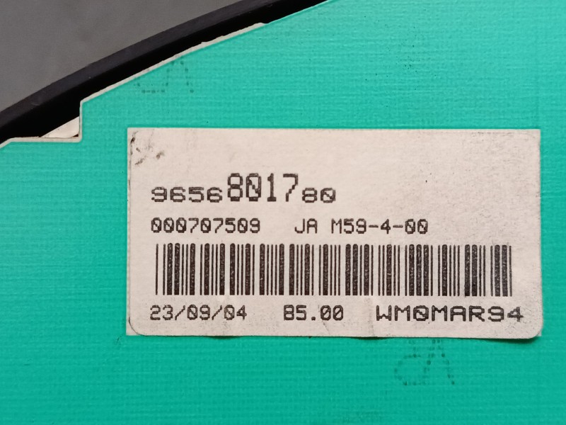 Recambio de cuadro instrumentos para peugeot partner monospace (5_, g_) 2.0 hdi referencia OEM IAM 9656801780  