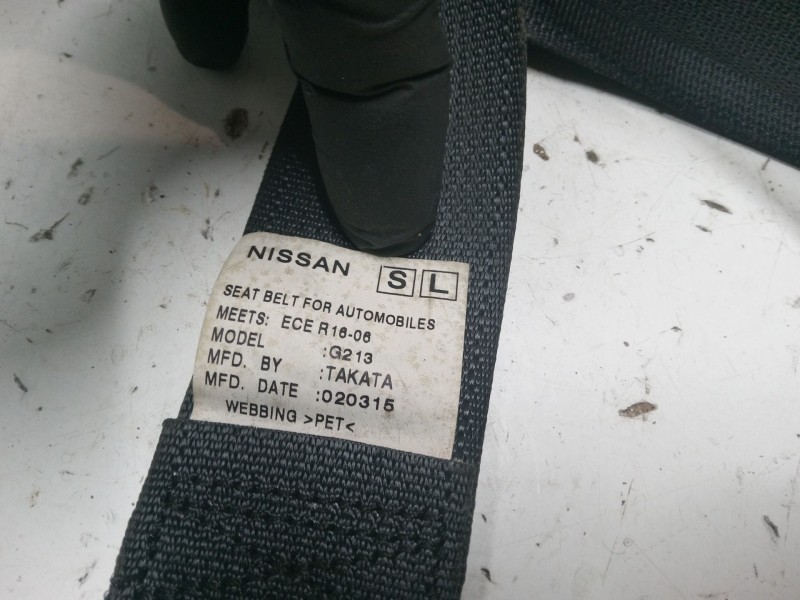 Recambio de cinturon seguridad trasero izquierdo para nissan note (e12) 1.2 dig-s referencia OEM IAM 888453VU0B  