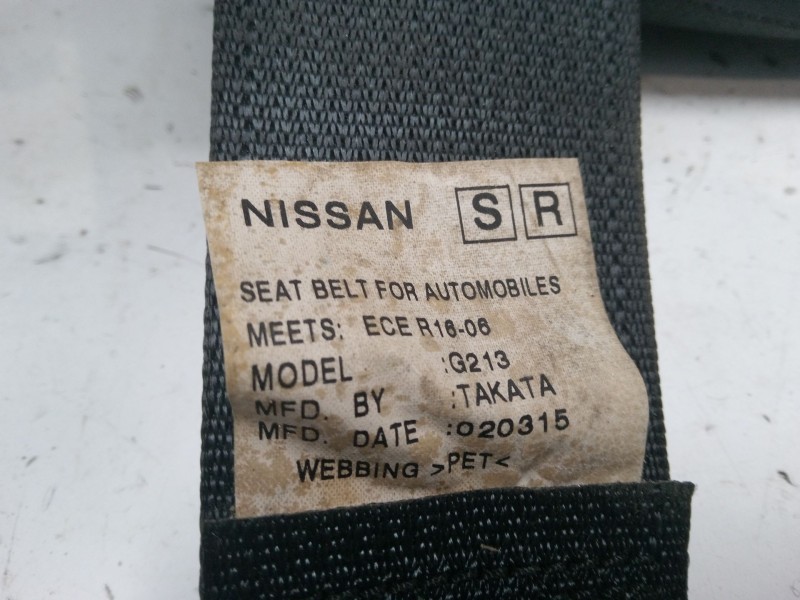 Recambio de cinturon seguridad trasero derecho para nissan note (e12) 1.2 dig-s referencia OEM IAM 888443VU0B  