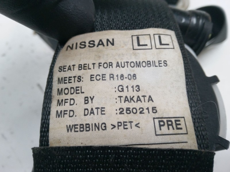 Recambio de cinturon seguridad delantero izquierdo para nissan note (e12) 1.2 dig-s referencia OEM IAM 868853VV0B  
