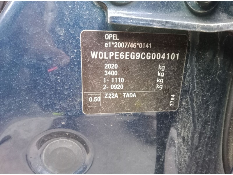 opel astra j (p10) del año 2012