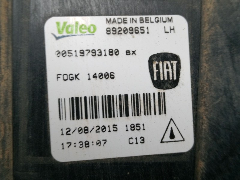Recambio de faro antiniebla izquierdo para fiat 500x (334_) 1.3 d multijet (334axh1a) referencia OEM IAM 519793180  