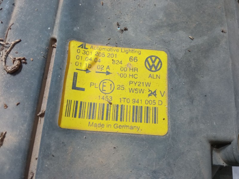Recambio de faro izquierdo para volkswagen touran (1t1, 1t2) 2.0 tdi 16v referencia OEM IAM 1T0941005D 0301205201 
