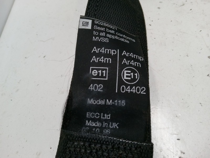 Recambio de cinturon seguridad delantero izquierdo para opel astra f hatchback (t92) 1.6 i 16v (f08, m08, f68, m68) referencia O