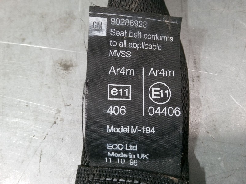 Recambio de cinturon seguridad trasero izquierdo para opel astra f hatchback (t92) 1.6 i 16v (f08, m08, f68, m68) referencia OEM