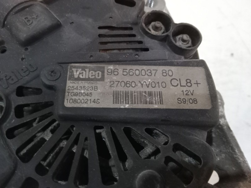 Recambio de alternador para peugeot 107 (pm_, pn_) 1.4 hdi referencia OEM IAM 9656003780 27060-YV010 CL8+ TG9B045