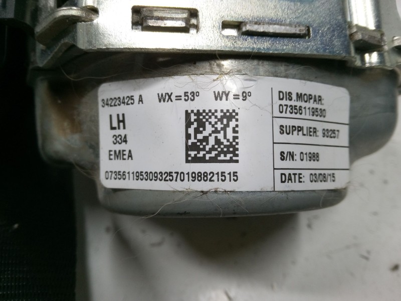 Recambio de cinturon seguridad trasero izquierdo para fiat 500x (334_) 1.3 d multijet (334axh1a) referencia OEM IAM   