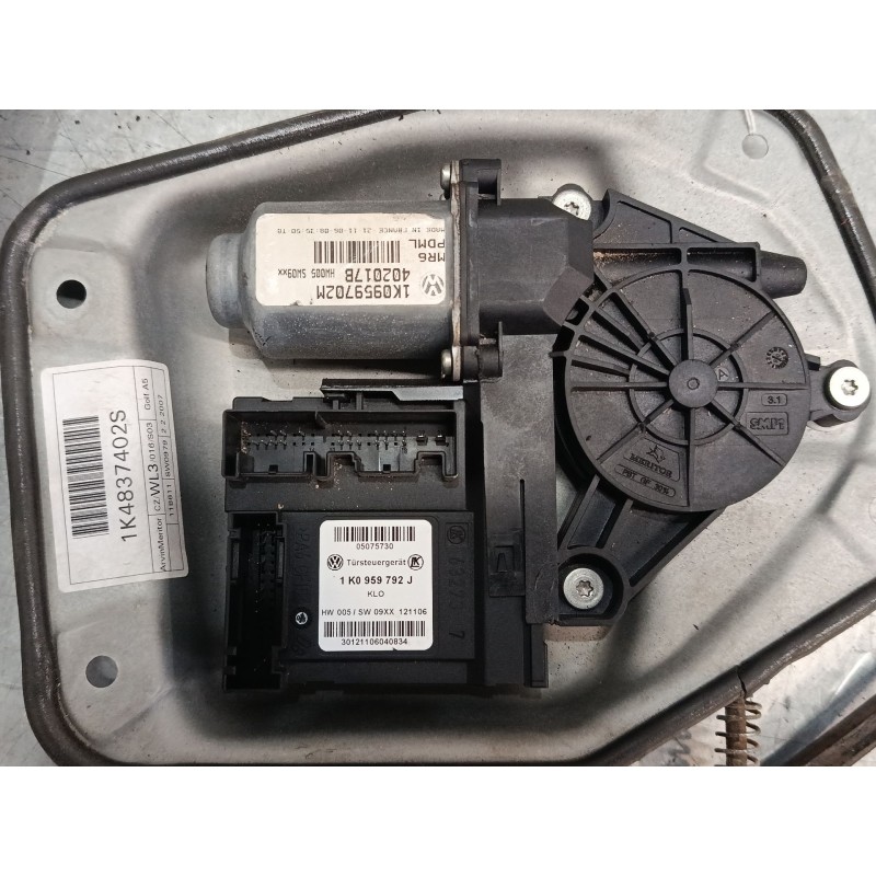 Recambio de elevalunas electrico delantero derecho para volkswagen golf v (1k1) 1.9 tdi referencia OEM IAM 1K0959792J  