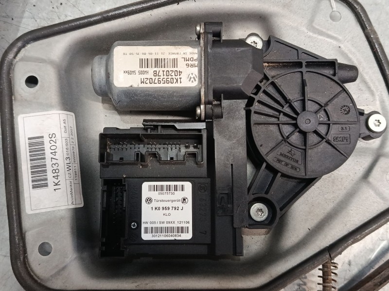 Recambio de elevalunas electrico delantero derecho para volkswagen golf v (1k1) 1.9 tdi referencia OEM IAM 1K0959792J  
