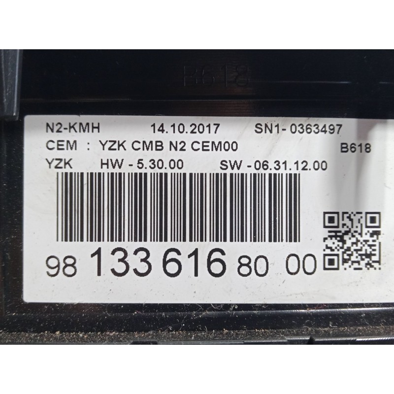 Recambio de cuadro instrumentos para citroën c3 aircross ii (2r_, 2c_) 1.2 puretech 110 (2rhnzb, 2rhnzw, 2rhnpx, 2rhnpj) referen