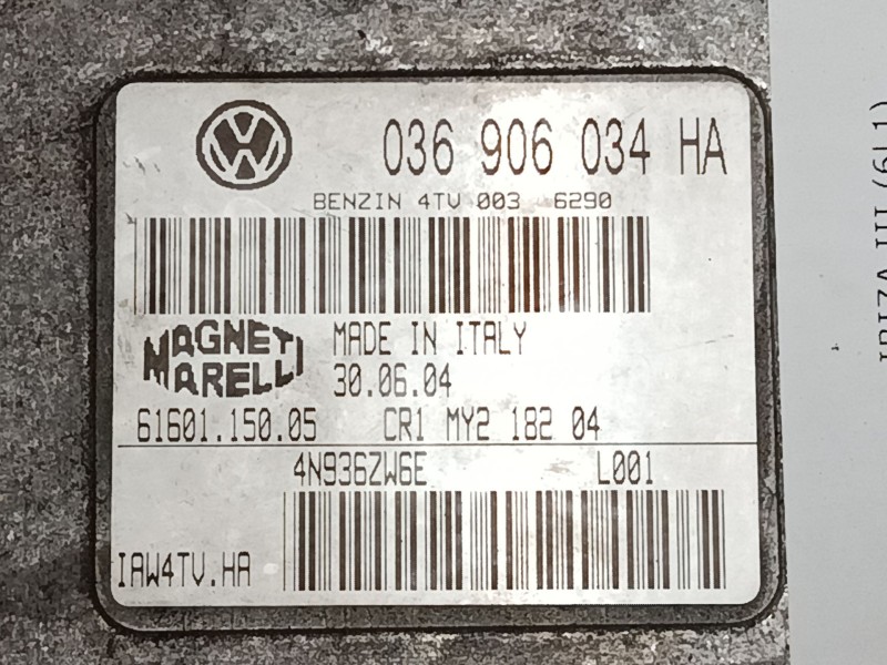 Recambio de centralita motor uce para seat ibiza iii (6l1) 1.4 16v referencia OEM IAM 036906034HA  