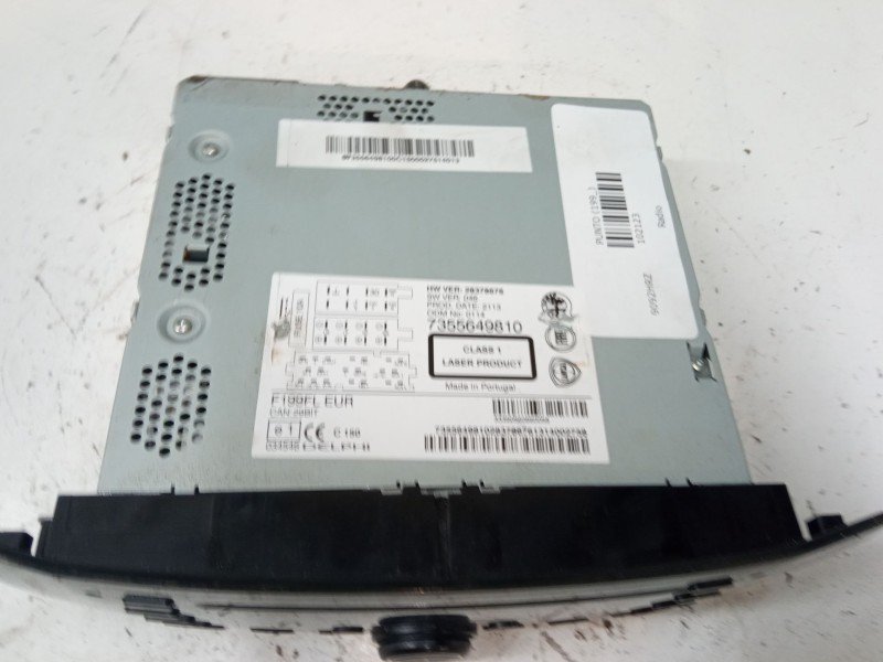 Recambio de radio para fiat punto (199_) 1.3 d multijet referencia OEM IAM 7355649810  