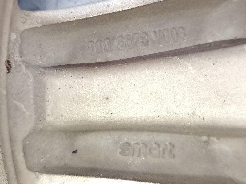 Recambio de llanta alumino 15´´ para smart fortwo coupé (450) 0.8 cdi (450.300, 450.301, 450.302, 450.303, 450.306) referencia O