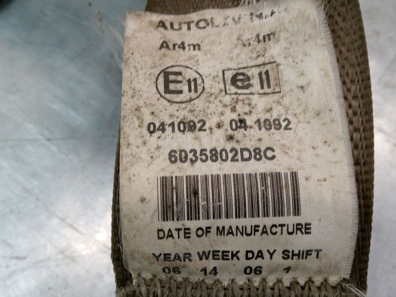 Recambio de cinturon seguridad trasero derecho para dodge caliber 2.0 crd referencia OEM IAM 605460300B  